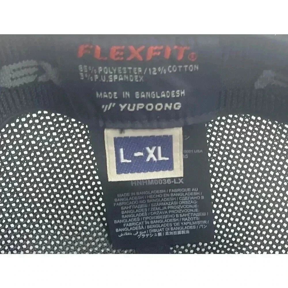 Hurley Flexfit Mesh‎ Cap Hat Black & White Yupoong Size L - XL NWOT